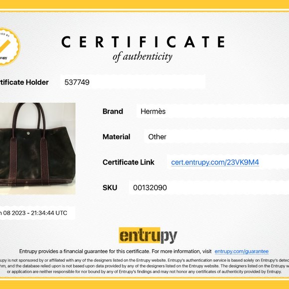 Hermes Garden Party PM Amazonia Tote Bag Authentic Beautiful Bordeaux Color - Picture 9 of 9